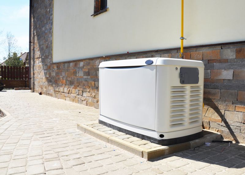 Residential Backup Generator in a Garden
